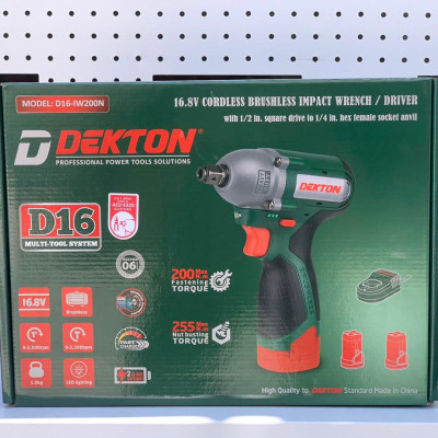MÁY SIẾT BULONG VẶN VÍT DÙNG PIN 16.8V DEKTON D16-IW200N - HÀNG CHÍNH HÃNG