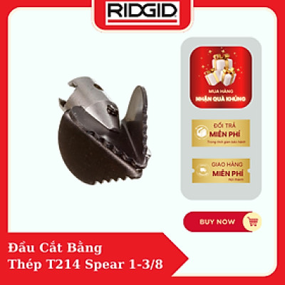 Phụ Kiện Máy Thông Tắc Đường Ống Đầu Cắt Bằng Thép RIDGID T214 Spear 1-3/8 (63050) Số 1 Tại Mỹ - Hàng Chính Hãng