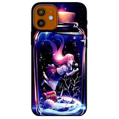 Ốp lưng dành cho Iphone 12 - 12 Pro mẫu Cô Gái Trong Lọ