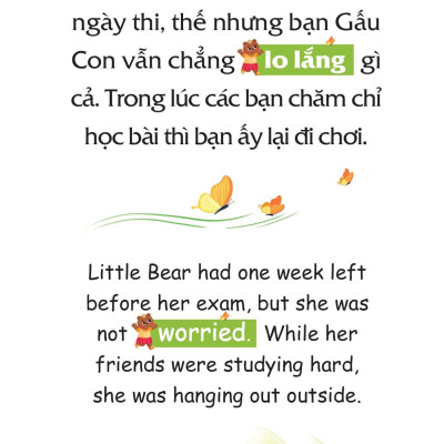 Sách Truyện Tranh Song Ngữ Việt Anh Cho Bé - Chưa Học Bài Xong Đừng Đi Chơi Nhé