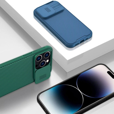 Ốp lưng chống sốc cho Iphone 14 Pro , 14 Pro Max bảo vệ Camera hiệu Nillkin Camshield Pro chống sốc cực tốt, chất liệu cao cấp, có khung & nắp đậy bảo vệ Camera - Hàng chính hãng