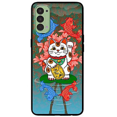 Ốp lưng dành cho Oppo Reno 4 mẫu Mèo Và Cá Chép