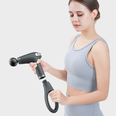 Máy massage cầm tay chính hãng GOODFIT MG005, súng massage cổ vai gáy, mát-xa lưng có tay cầm trợ lực có thể tháo rời