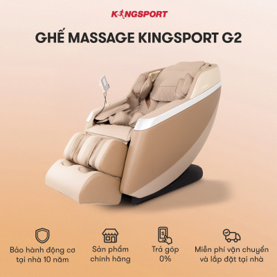 CHỈ GIAO MIỀN BẮC | Ghế massage KINGSPORT Standard G2 con lăn di chuyển cổ vai, thiết kế hiện đại 2024, khung ghế rộng rãi và thoải mái