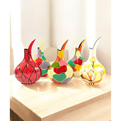 Bình hoa sơn mài cao cấp  - Bình miệng chẻ / Thu hút tài lộc- Phong Thủy- Độc Đáo