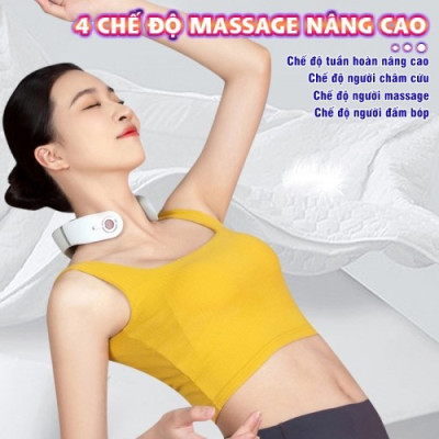 Máy massage cổ xung điện 8D Nikio NK-131 - Rung nóng kết hợp ánh sáng sinh học
