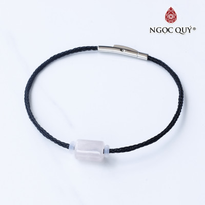 Vòng dây thép đá thạch anh hồng mệnh hỏa, thổ - Ngọc Quý Gemstones