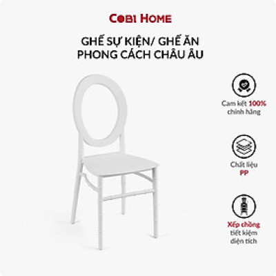 Ghế ăn phong cách Châu Âu màu trắng