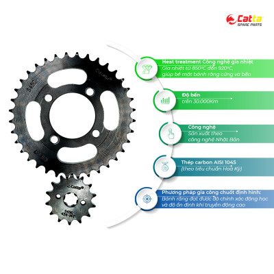 Nhông Sên Dĩa SIRIUS, SIRIUS Fi, TAURUS, SIRIUS 50cc, SIRIUS 110 - Nhông sên dĩa CATTA chất lượng cao 