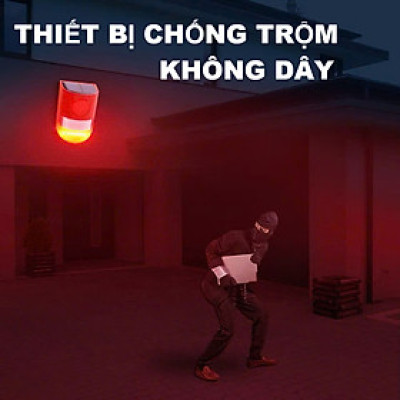 Thiết Bị Báo Động Chống Trộjm Hồng Ngoại Không Dây – Dùng Năng Lượng Mặt Trời, Cảnh Báo Siêu Nhạy, đèn trang trí