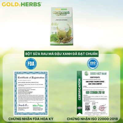 Bột sữa rau má đậu xanh GoldzHerbs – 14 gói/ 500g