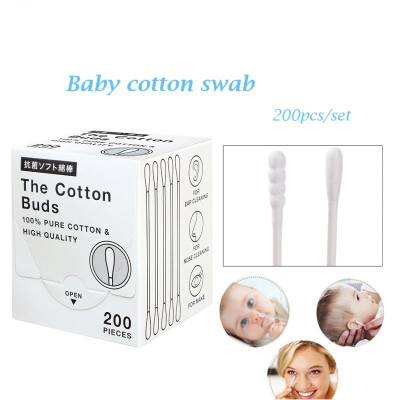 Hộp 200 tăm bông mềm kháng khuẩn Sanritsu, dùng để vệ sinh, làm sạch dáy tai hay các chi tiết máy móc nhỏ hoặc sơn sửa làm đẹp - nội địa Nhật Bản 