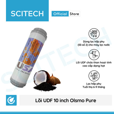 Bộ lõi lọc nước số 1,2,3 (PP-UDF-CTO) 10 inch Olsmo Pure by Scitech dùng trong máy lọc nước RO, bộ lọc thô - Hàng chính hãng