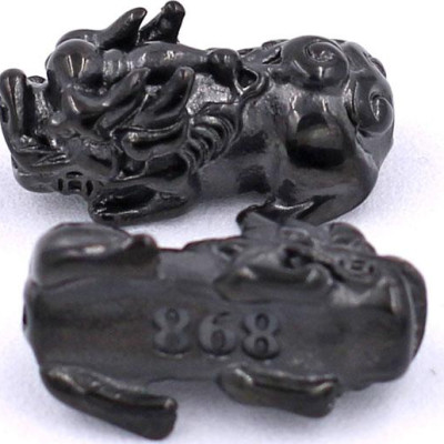 Vòng đeo tay Đá Mắt Hổ Xanh Dương size 8 ly, 10 ly, 12 ly - Vòng tay Tỳ Hưu Đôi inox đen VMHXETHHEV8 - hợp mệnh Mộc, mệnh Thủy