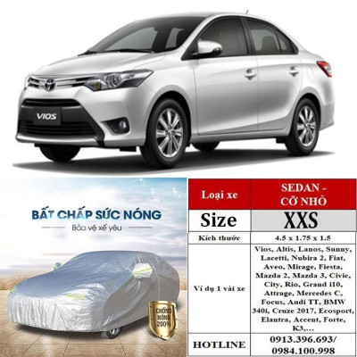 Bạt phủ xe hơi, ô tô tráng nhôm cao cấp cho xe 4,5,7, bán tải dành cho các hãng xe: Toyota-Hyundai-Ford-Mazda-Kia,...