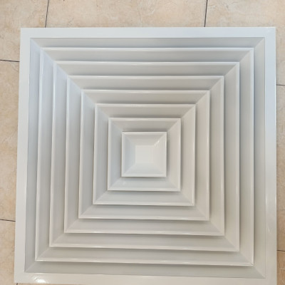 Cửa gió khuếch tán 350x350 nhôm sơn tĩnh điện, cửa gió cấp điều hòa âm trần