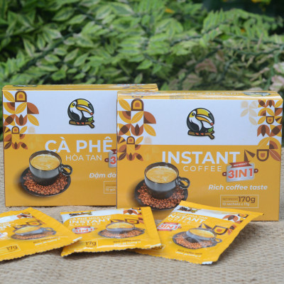 Cà phê hòa tan 3in1_Hộp giấy 10 gói*1.7g/gói