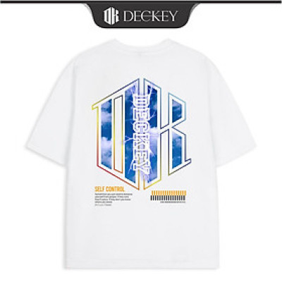 Áo Thun Cotton Unisex Nam Nữ Form Rộng DECKEY SELF CONTROL