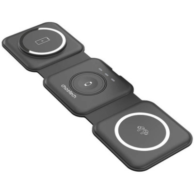 Đế sạc không dây Magnetic 3in1 gấp gọn Choetech T588 công suất 15W (Hàng chính hãng)