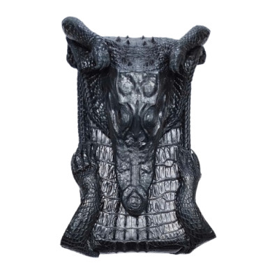 Bao da đựng điện thoại Huy Hoàng đầu cá sấu màu đen HT9264