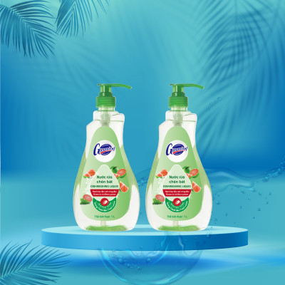 Chai nước rửa chén bát Gleaming Hương Chanh Đào 1L
