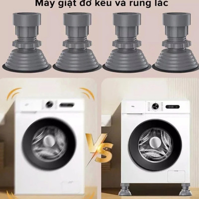 Bộ 4 chân đế cao su 722s chống rung tăng giảm máy giặt tủ lạnh tiện lợi phù hợp cho mọi loại máy