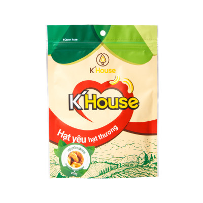 Hạt Điều K House Mật Ong Cao Cấp Túi Zipper 200 gram 