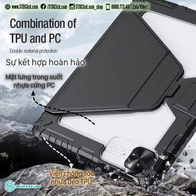 BAO DA DÀNH CHO IPAD A16 Gen 11 2025 , Gen 10 hiệu NILLKIN BUMPER SNAPSAFE - Hàng chính hãng