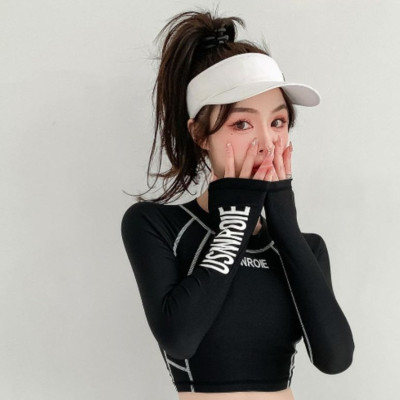 Bộ đồ bơi, tắm biển bikini nữ 2 mảnh áo tay dài quần cạp cao chống nắng kín đáo B.33