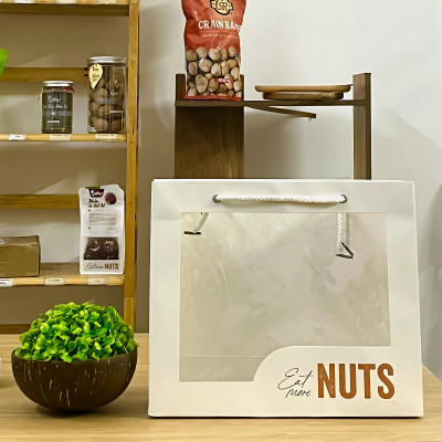 Quà Tặng Oaky - Combo Hạt Dinh Dưỡng Cao Cấp Hạnh Nhân, Nhân Óc Chó Vàng, Nhân Óc Đỏ - Tặng Túi Giấy Sang Trọng