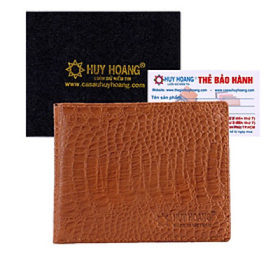 HJ2110 - Bóp nam Huy Hoàng vân cá sấu gai nhỏ màu da 