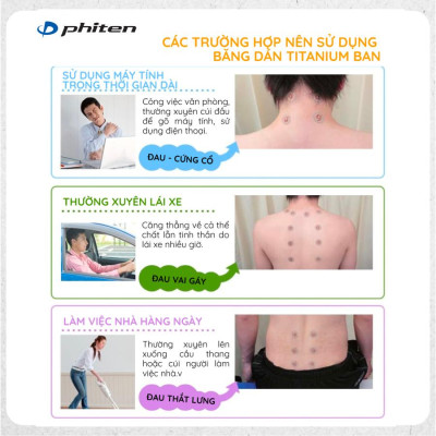 Băng Dán Cơ Phiten Titanium Power Tape 6 miếng PT623000