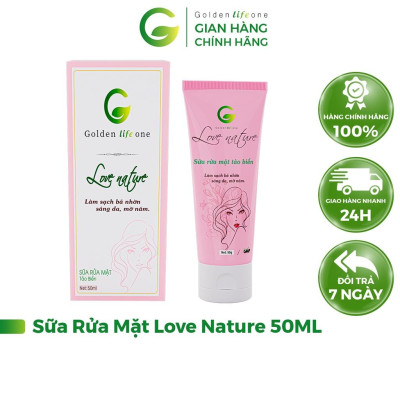 Combo Sữa Rửa Mặt Love Nature 50ML + Serum Tảo Biển Love Nature 15ML