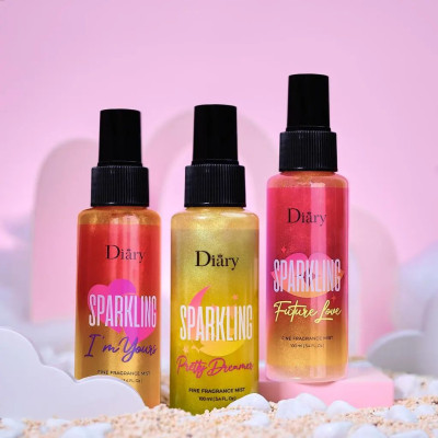 Xịt Body Mist Nhũ Kim Tuyến Diary Eau De Perfume Fine Mist (03 Mùi Hương)