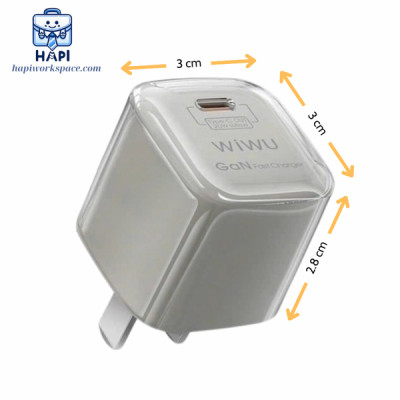 Bộ sạc nhanh 20W hàng chính hãng WiWU Jello U017 dành cho iP, kèm cáp C to L