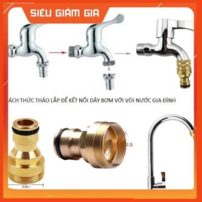 Bộ dây vòi xịt nước rửa xe, tưới cây . tăng áp 3 lần, loại 7m, 10m 206701-2 đầu đồng, cút đồng + tặng đai