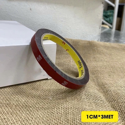 15mm x 3m Băng keo 2 mặt cường lực siêu dính màu xám dài - nhiều kích thước, dán logo, đồ chơi xe, dán được nhiều bề mặt như nhựa, thủy tinh