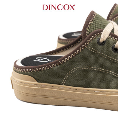 Giày Sục Đạp Gót Mules Vải Sneaker Unisex Tăng Chiều Cao 4cm DINCOX E10 Matcha