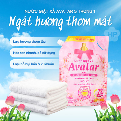 Nước Giặt Xả 5 Trong 1 Lưu Hương 72h 2 Mùi Hương Avatar (Túi 3kg)