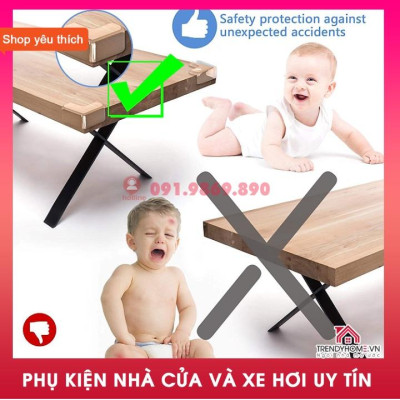 BỊT GÓC CẠNH BÀN SILICON AN TOÀN CHO TRẺ EM VÀ NGƯỜI GIÀ CHỐNG VA CHẠM HIỆU QUẢ CHẤT LIỆU THÂN THIỆN GIÁ RẺ UY TÍN