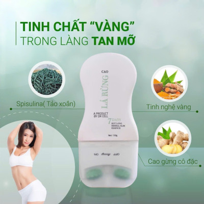 Cao Lá Rừng Dr Cell 150g hỗ trợ làm mềm các mô mỡ, thu hẹp kích thước mỡ, săn chắc da, mờ thâm rạn