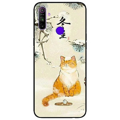 Ốp lưng dành cho Realme C3 mẫu Mèo Uống Trà