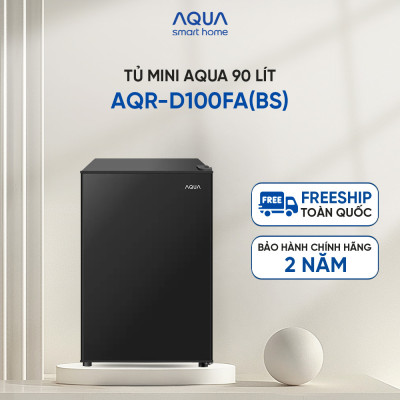 Tủ lạnh Aqua 90 lít AQR-D100FA(BS) - Freeship toàn quốc - Hàng chính hãng - Bảo hành 2 năm
