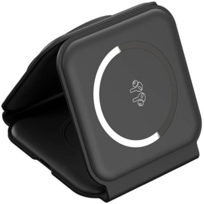 Đế sạc không dây Magnetic 3in1 gấp gọn Choetech T588 công suất 15W (Hàng chính hãng)