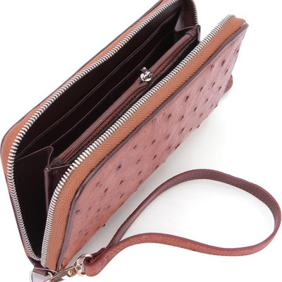 Ví Nữ Da Đà Điểu 1 Khóa Vip Huy Hoàng HT3430 (19 x 10.5 cm) - Nâu