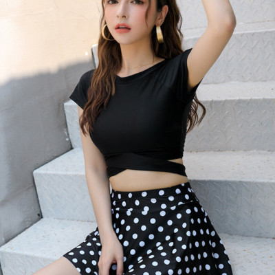 Bikini Hot Áo Croptop Váy Xòe AT136 MayHomes