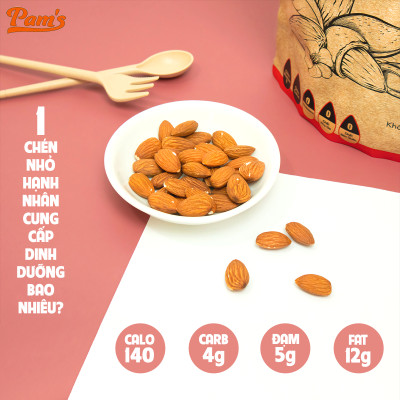 Combo Mẹ Bầu - Hạnh Nhân Mỹ + Nhân Óc Chó Chile Pam