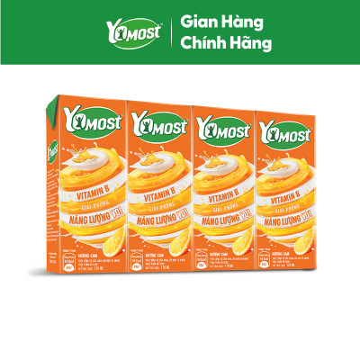 Thùng 48 Hộp Sữa Chua Lên Men Tự Nhiên Yomost Vị Cam (170ml/Hộp)