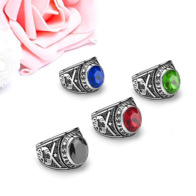 Nhẫn nam titan cao cấp thời trang rẻ đẹp nhẫn mỹ inox thép không gỉ trangsucpt đá xanh dương PTNNA03