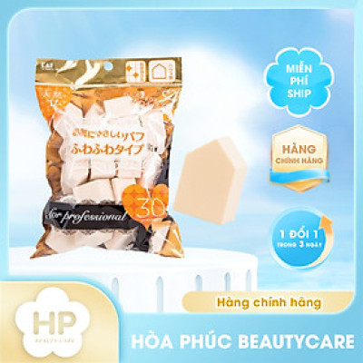 Bông Phấn Dùng Để Tán Kem Nền Hoặc Dặm Phấn Kai Beautycare 000KQ3064 (Set 30 Mút)